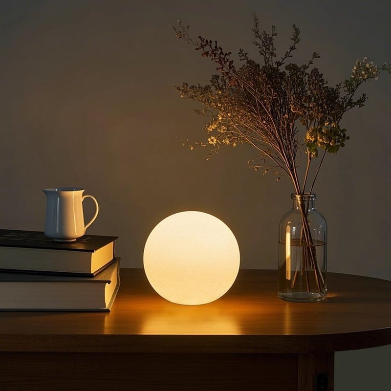 COPU Store LED Ball Light, 6-inch Glowing Orb Light, Rechargeable Globe Lamp, Dimmable Mood Lights W/Remote, Waterproof Ambient Lighting Lamp for Desk Bedroom Bathroom Patio - Image 1